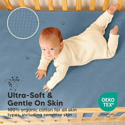 2pk Waterproof Crib Mattress Protector Cover Fitted 52x28 - Image 5