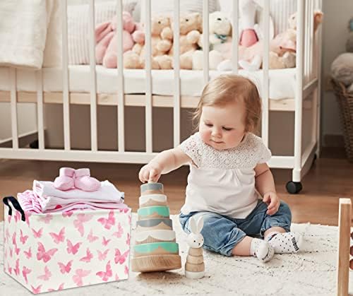 Rectangular Butterfly Basket Kids Baby Storage Basket Cute Toy Storage Bin - Image 3