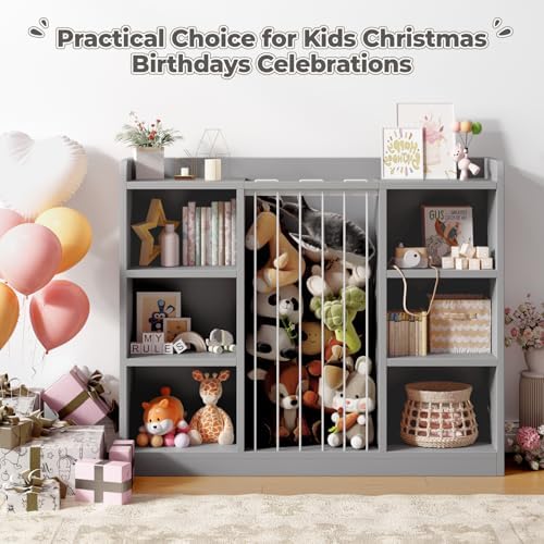 Toy Storage Organizer with 6 Cube, Stuffed Animal Storage - Image 7