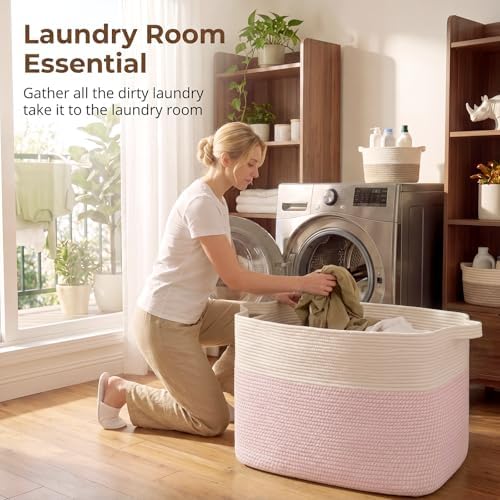 OIASKET 108L Cotton Rope Storage Basket - Image 6