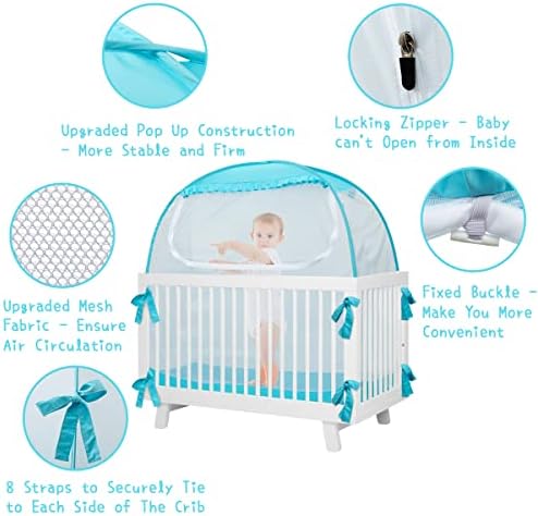 L RUNNZER Pop Up Tent, Toddler Safety Net to Keep Baby from Climbing Out - Image 3
