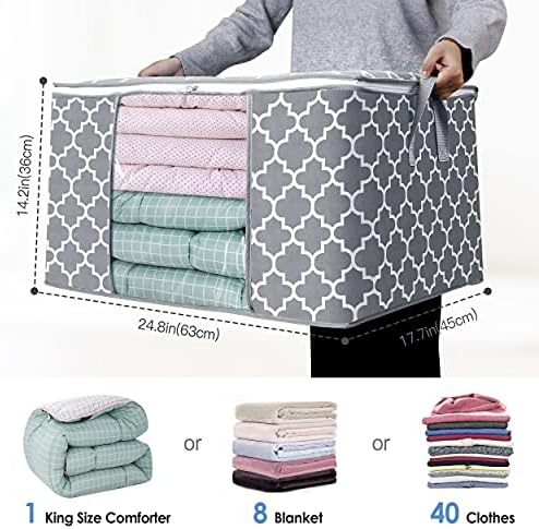 WISELIFE Storage Bags, Large Blanket Clothes Organization and Storage Containers - Image 2