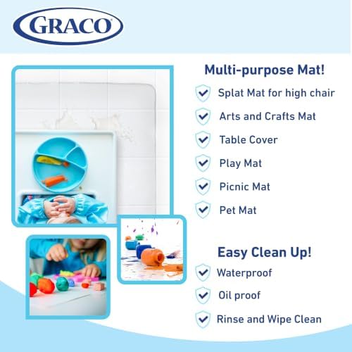 Graco Under High Chair Mat 50" Clear - Image 3