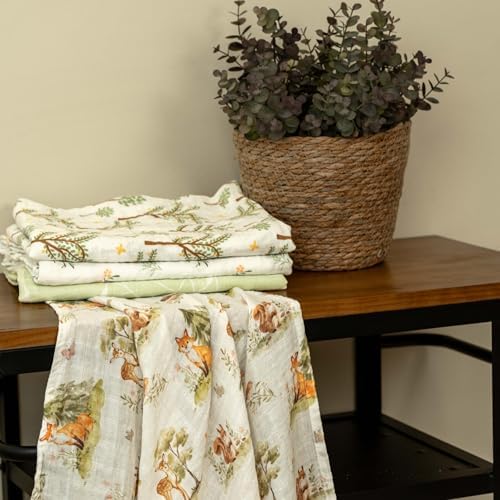 Muslin Swaddle Blankets for Newborn, Cotton Receiving Blanket - Image 4