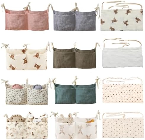 Baby Bedside Hanging Bags Storage Organizer Milk Bottle Toy Crib Baby Nappy-Bag - Image 7
