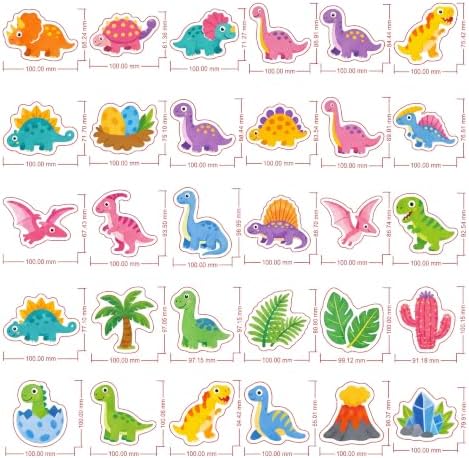 30 Pieces Dinosaur Pattern Non Slip Bathtub Stickers EVA Waterproof - Image 7