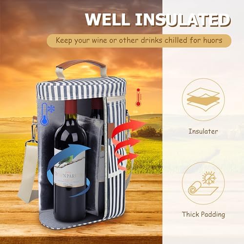 Tirrinia 2 Bottle Wine Cooler Tote Carrier - Image 4