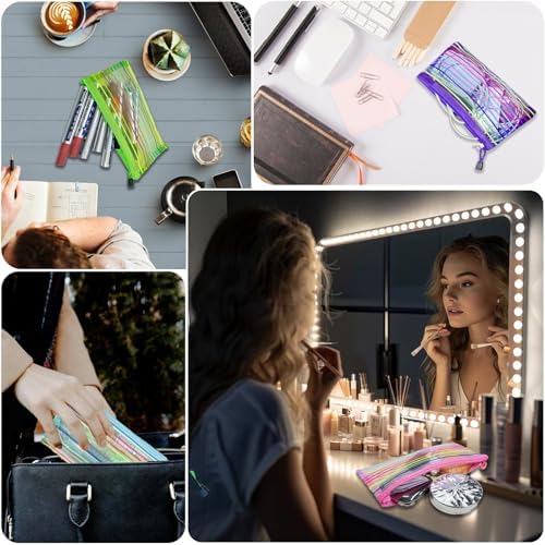 Mesh Bags with Zipper, Small Nylon Makeup Bag Cosmetic Pouches Travel Organizer - Image 3