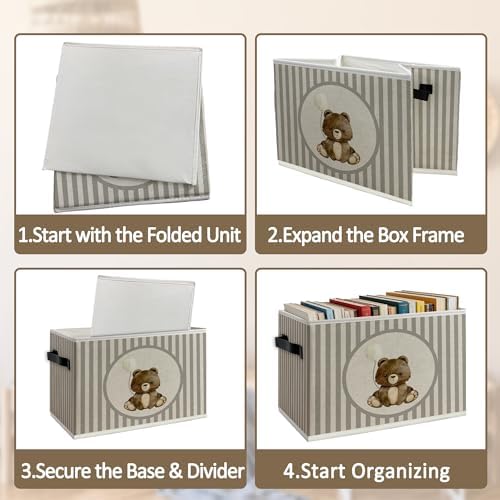 Bear Nursery Foldable Storage Bins Box - Image 5