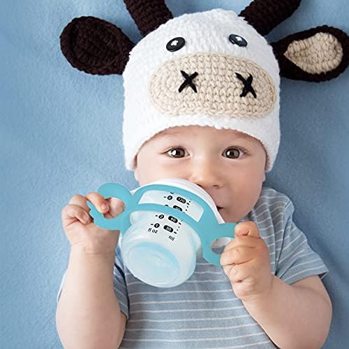 3 Pack Baby Bottle Handles Silicone Wide Neck Feeding Handle Easy Grip - Image 7