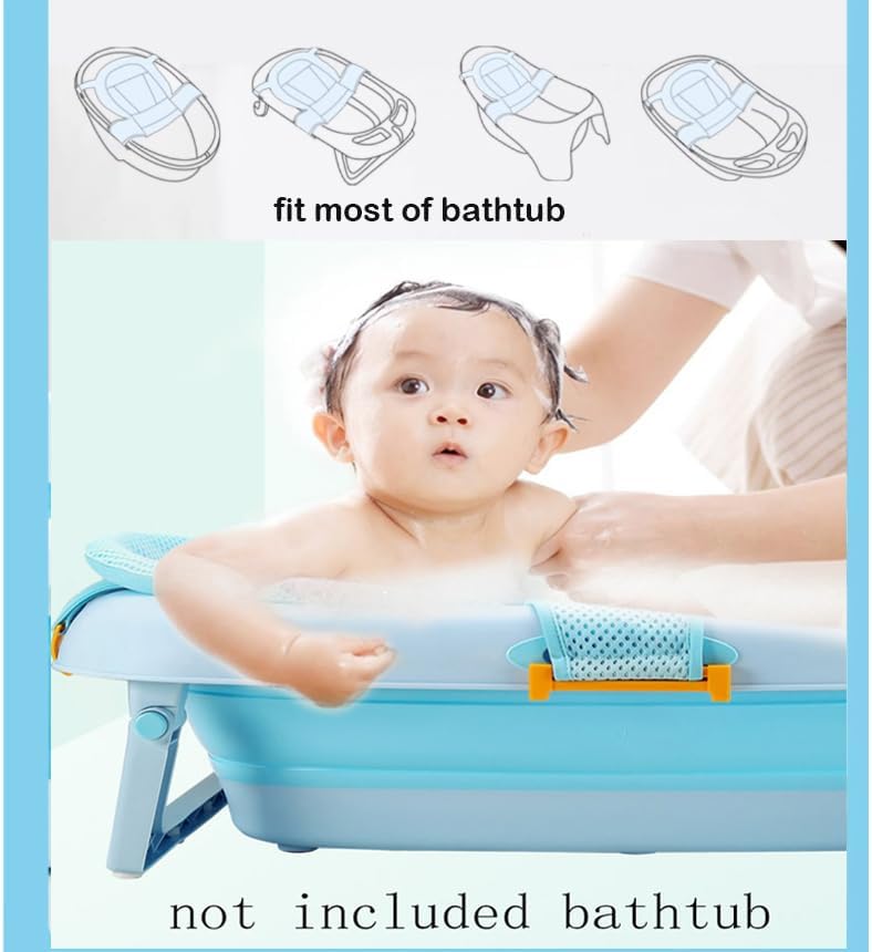 Baby Bath Seat Support Net Infant Bathtub Mesh Cushion Newborn Baby Shower Lie - Image 4