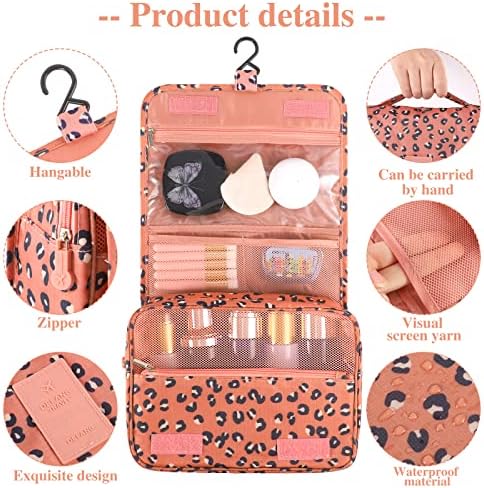 Hanging Toiletry Bag for Women, Portable Cosmetic Summer Beach Bag - Image 3