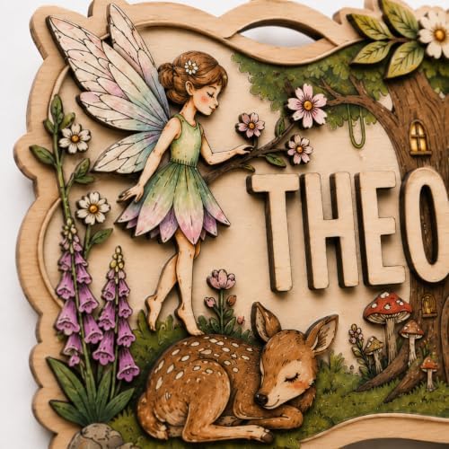Custom Fairy Nursery Name Sign - Image 6