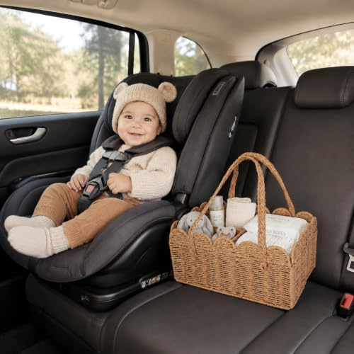 Diaper Caddy Organizer, Paper Rope Storage Baskets Nursery Bin - Image 6
