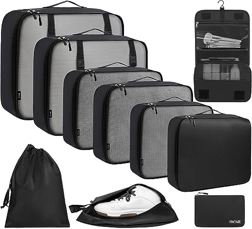 BAGAIL 6 Set/8 Set/10 Set Packing Cubes Various Sizes Packing Organizer by BAGAIL