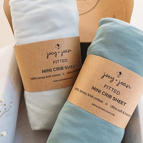 Joey + Joan Mini Portable 24x38 Fitted Crib Sheets – Compatible by JoeyJoan