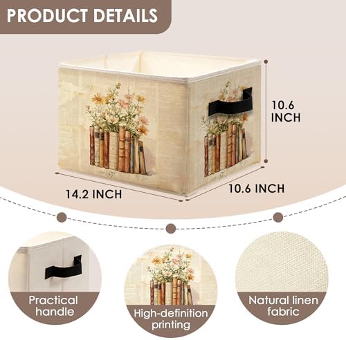 Floral Bookish Storage Bins - Image 6