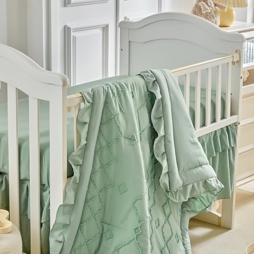 AIKASY The Ruffled Shabby Crib Bedding Set - Image 5