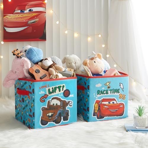 Disney Cars Storage Cubes, Lightning McQueen Organizer Boxes by IdeaNuovaCharacterShop