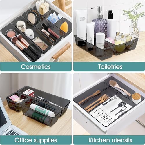 25 PCS Plastic Drawer Organizer Set, Makeup Organizers and Storage Bins - Image 5