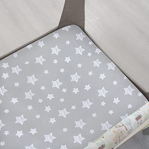 Pack and Play Sheets, Mini Crib Sheets, Stretchy Playard Fitted Sheet - Image 2