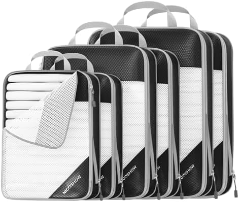 NICOSHOW 6 Set Compression Packing Cubes by NICOSHOW