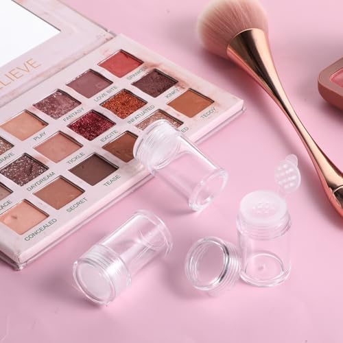 6 Pcs Clear Plastic Loose Powder Bottle Glitter Powder Bottle Baby Powder - Image 6