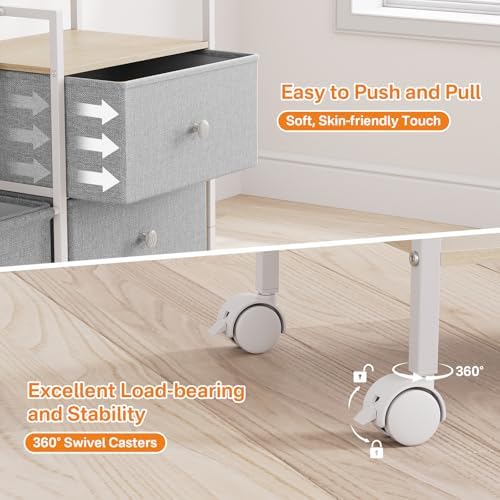 Modanais Baby Diaper Caddy Organizer Rolling Cart - Image 3