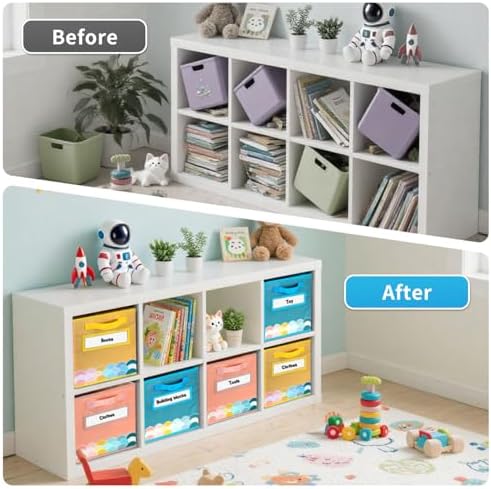 Cube Storage Bins, 3 Pack 11 Inch Fabric Storage Bins - Image 6