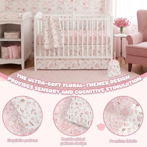 Hahafelt 4 Pieces Crib Bedding Set - Image 5