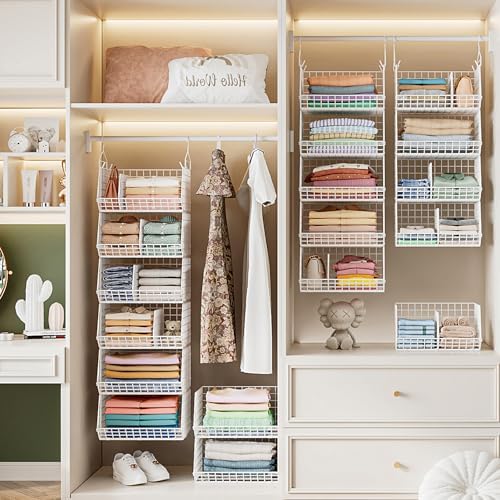 6 Tier Extra Large Hanging Closet Organizer, Closet Storage Hanging - Image 3