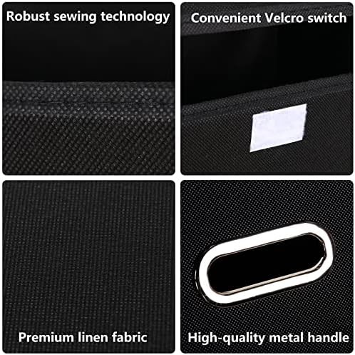 Fabric Foldable Collapsible Storage Cube Bin Organizer Basket - Image 3