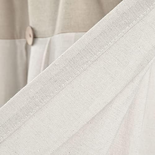 Lush Decor Linen Button Farmhouse Valance Curtians 84"W x 18"L Linen - Image 5