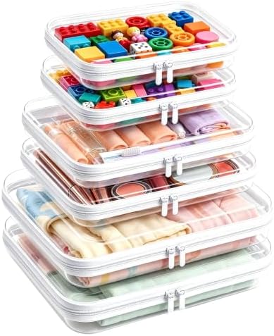 Clear Hard Shell Zipper Case, Diaper Bag Organizer Pouches, TSA Approved Travel by CEOJPA