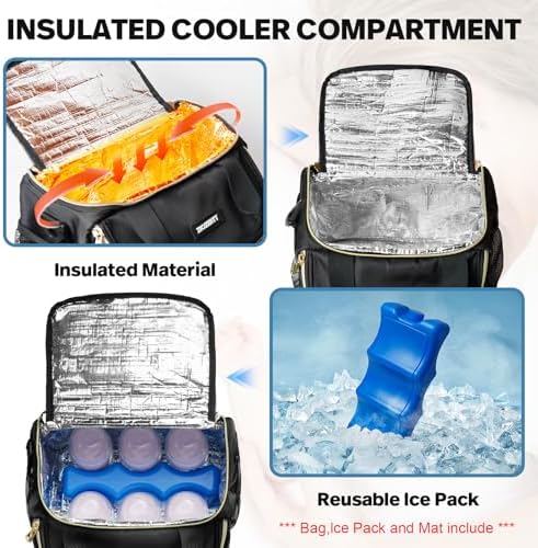 Wearable Breast Pump Bag, Breastmilk Cooler Travel Bag Compatible - Image 4