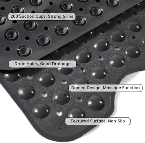 Tree Bud Bathtub Mats for Shower Tub Non-Slip Bath Mat 39 x 16 Inch Extra Long - Image 2