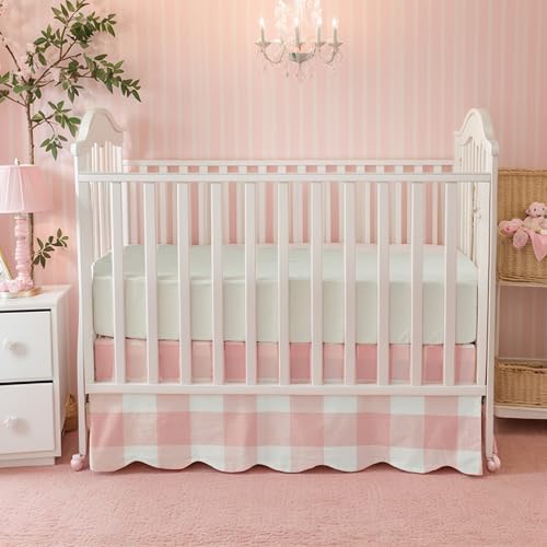 Brandream Scallop Edge Cotton Crib Skirt, Baby Boy Girl Gender Neutral Crib - Image 3
