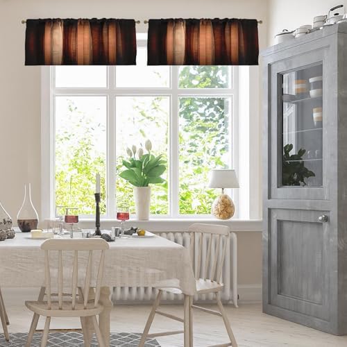 Emvency Valances for Windows, 2 Pack, 52x18 Inch, Vintage Stripe - Image 2