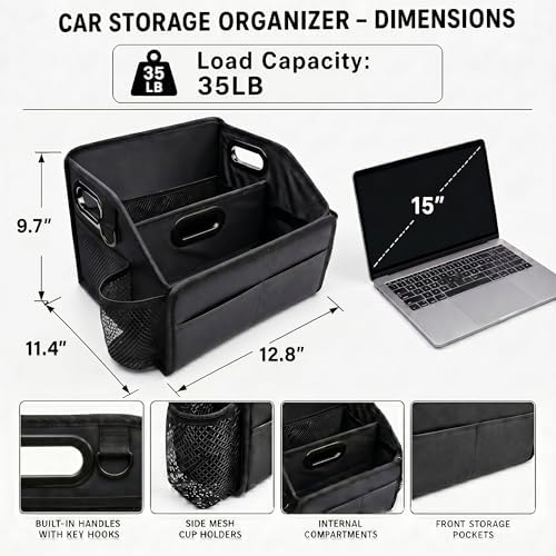 Car Organizer with 11 components&2 Cup Holders&adjustable divider - Image 5