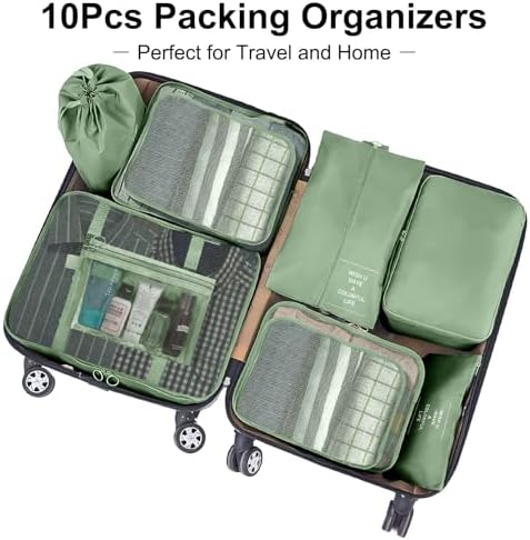 Packing Cubes for Travel 10 Set Luggage Organizer Bags - Image 2