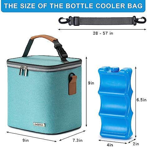 Breastmilk Cooler Bag with Ice Pack Fits 6 Baby Bottles Up to 9 Ounce, Baby - Image 5