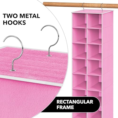 Simple Houseware 20 Section Shelves Hanging Shoes Organizer - Image 6