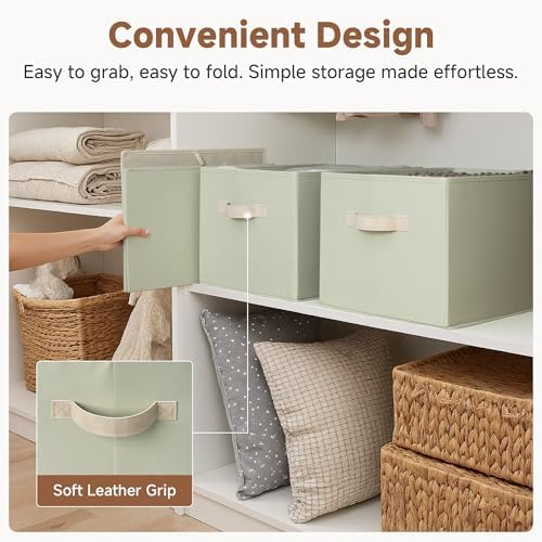 StorageWorks Storage Basket for Shelves, Light Green, Extra Large - Image 6