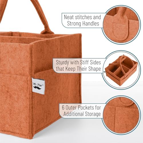 Mr. Pen- Baby Diaper Caddy Organizer, Rustic Warmth - Image 3
