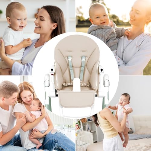 Baby High Chair Cover, PU Leather, Soft Padding, Highchair Seat Cushion - Image 5