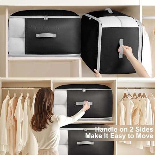 Comforter Storage Bag -130L Large Capacity Blanket Storage Bags 3-Layer Ultra - Image 3