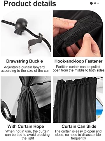 PAMASE Car Divider Curtain, Wide Blackout - Image 6