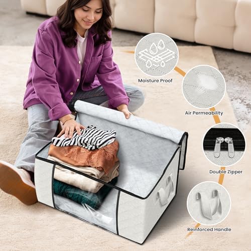 Fab totes 6 Pack Storage Bags for Clothes Blanket Storage Bins - Image 4