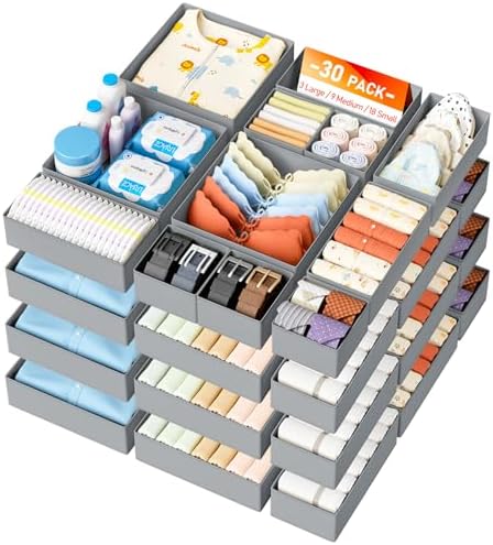 DIMJ Drawer Organizer Clothes 30 Pack by DiMJ