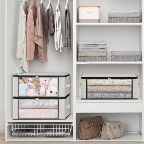 HomeHacks 10-Pack Clothes Organizer Storage Bags, 35L Storage Bins - Image 6